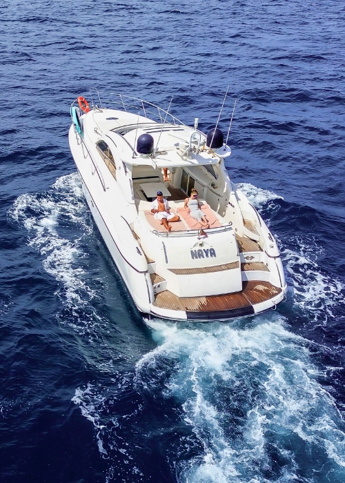 Rent Sunseeker Camargue 50 HT Yacht Charter Full Day up to 9 people Barcelona