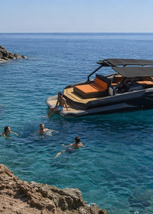 KAY 480 HP sport yacht rental for 4 hours in Barcelona