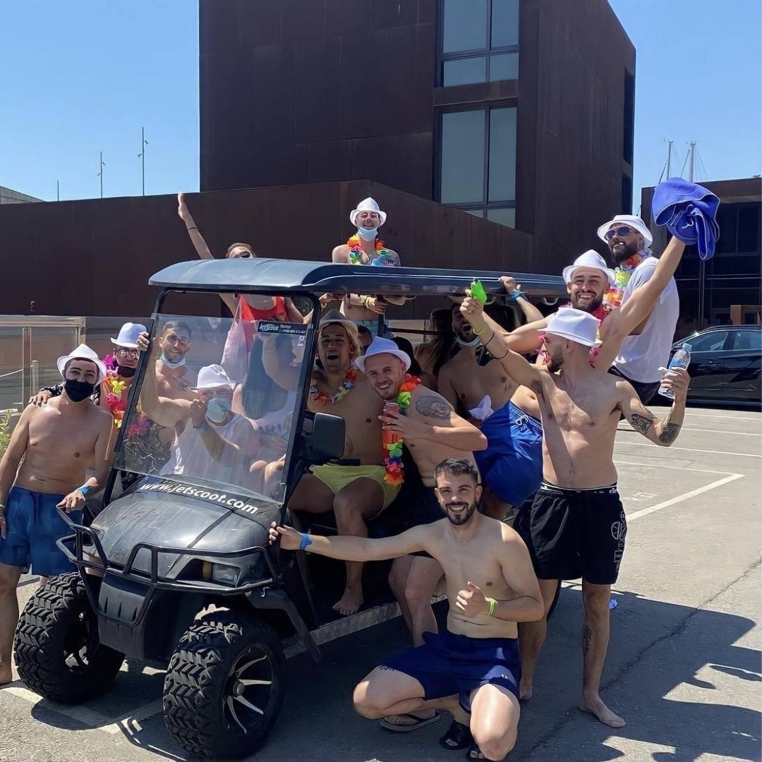 Very fun Bachelor party for boys in the sea