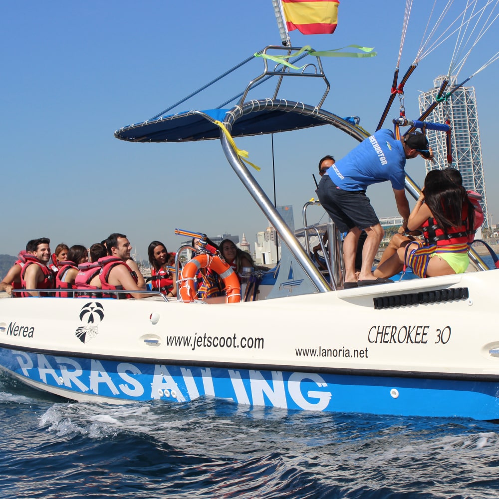 Parasailing in Barcelona